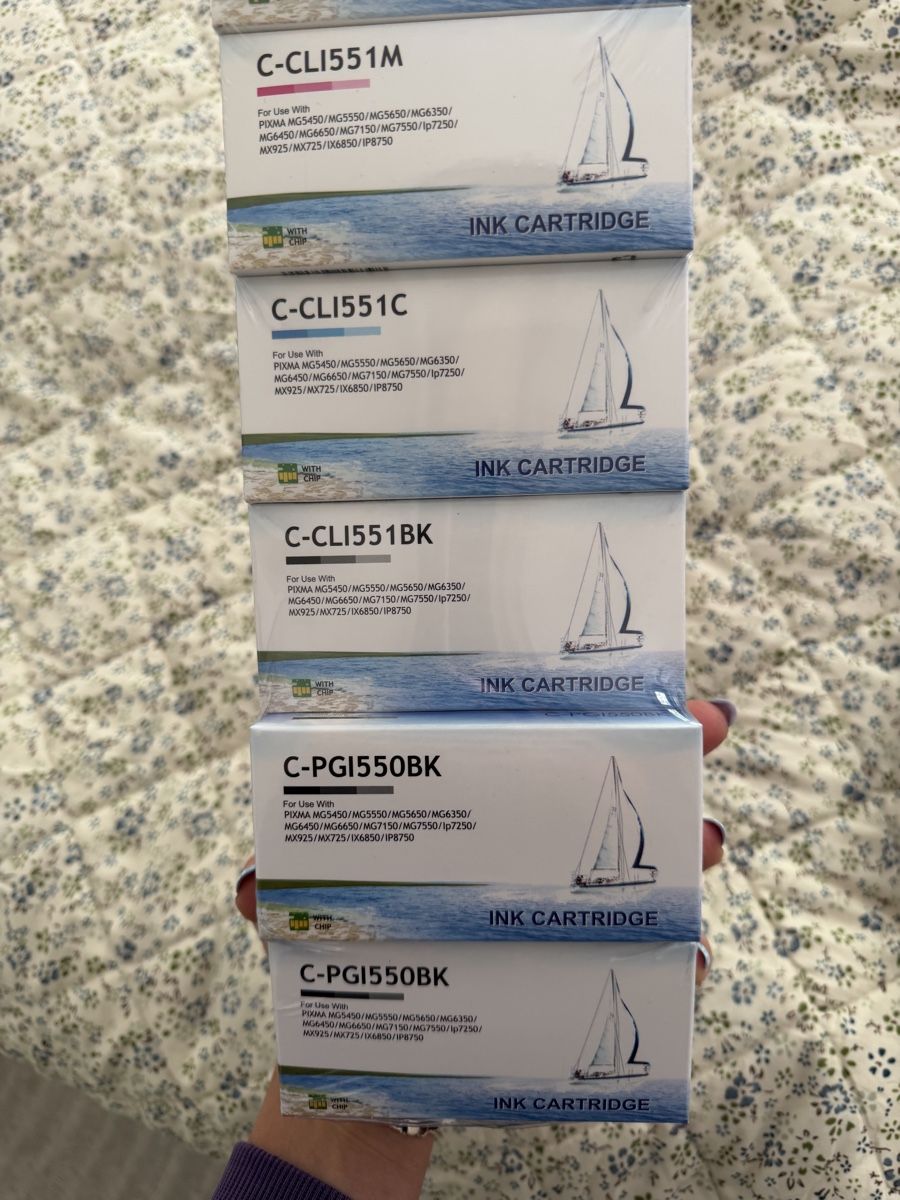 Canon Cartucce per stampanti & toner: Canon Ink Cartridge Bundle - CLI-551&PGI-550 - New! – Nuovo e nell'imballaggio originale da Matten b. Interlaken venduto da kat_68g9 1