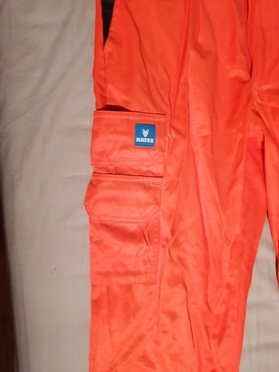 NEO TOOLS Profi Thermo Warnschutzhose EN 20471 – Orange/gelb, Wasserfest, Für Arbeiten Im Freien (XXXL)