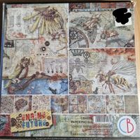 Design Papier Steampunk Scrapbooking Papierblock 8x8" Neu