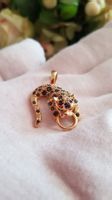 Panther Anhänger 14K mit Saphir+Diamant