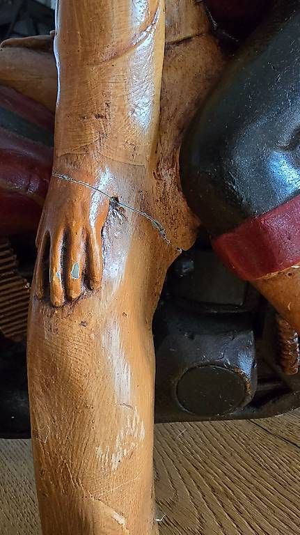 Modellbausätze & Standmodelle: Harley-Davidson Retro Figur auf Motorrad – Defekt aus Leimbach AG von Vogelspinne 3