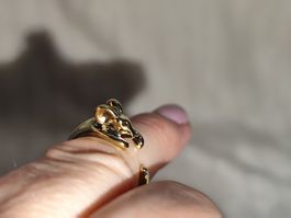 Maus Ring für Kinder oder Frauen - Modeschmuck Gold (Klein)