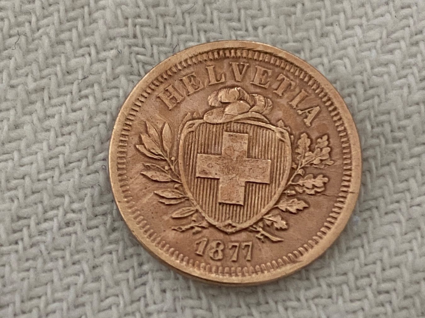 Alle Münzen: 1 centime/Rappen 1877 – Gebraucht aus Nyon von Ilmi09