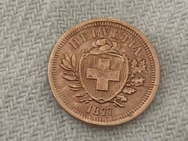 1 centime/Rappen 1877