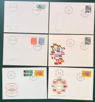6 Ersttagsbriefe Schweiz 1966 bis 1967 gebraucht