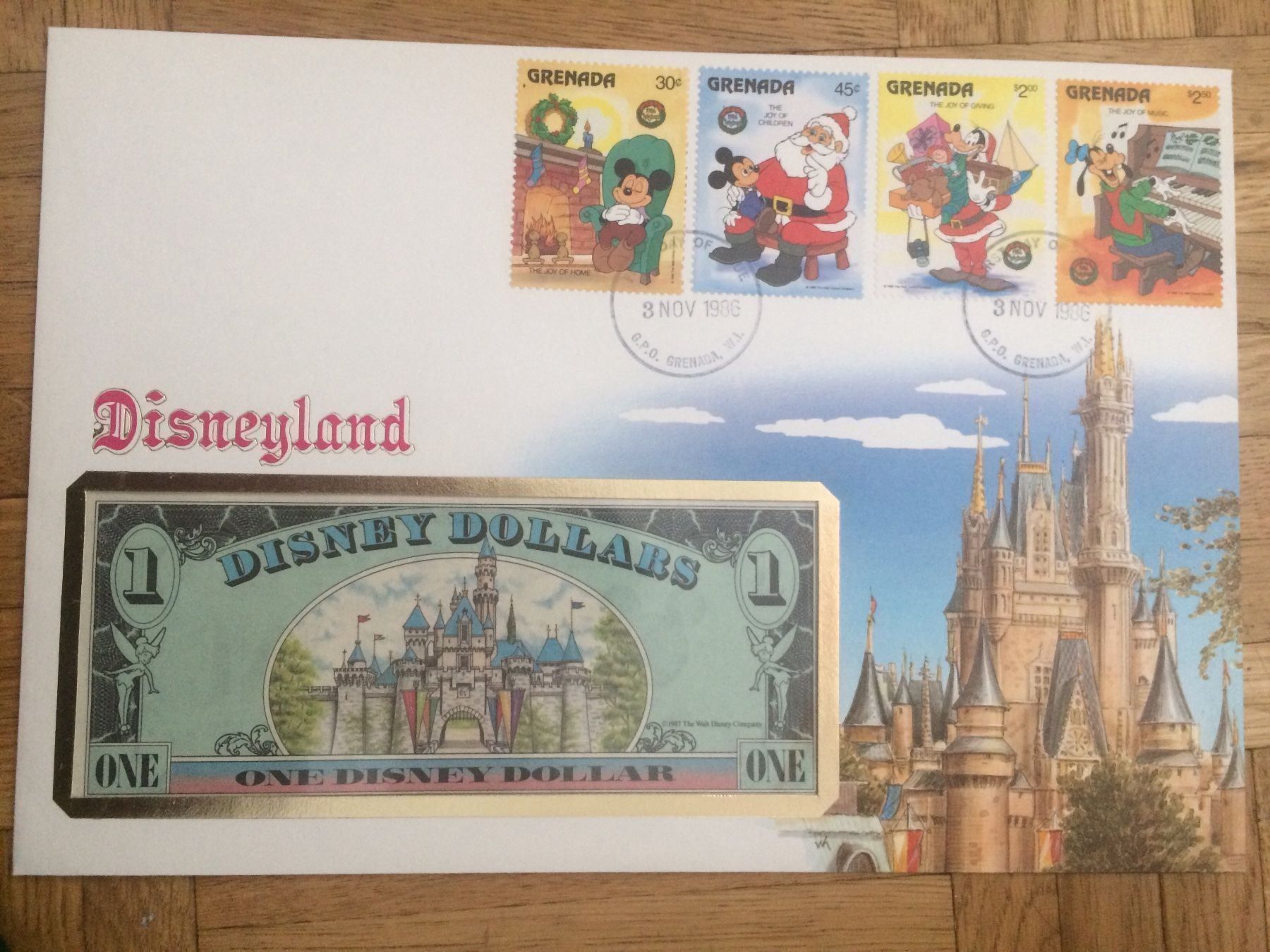 Banconote: Banknotenbrief Disneyland – Nuovo e nell'imballaggio originale da Muralto venduto da Alex1912