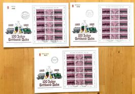 3 FDC 100 JahreGotthard Bahn Div Stempel