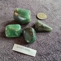 💚 Aventurine verte – lot de 4 pierres roulées