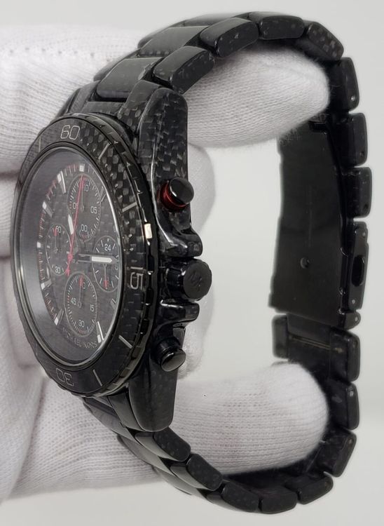 Michael kors jetmaster sales carbon fiber