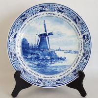 Teller Windmühle Ø 25.3 cm. Royal Delft De Porceleyne Fles
