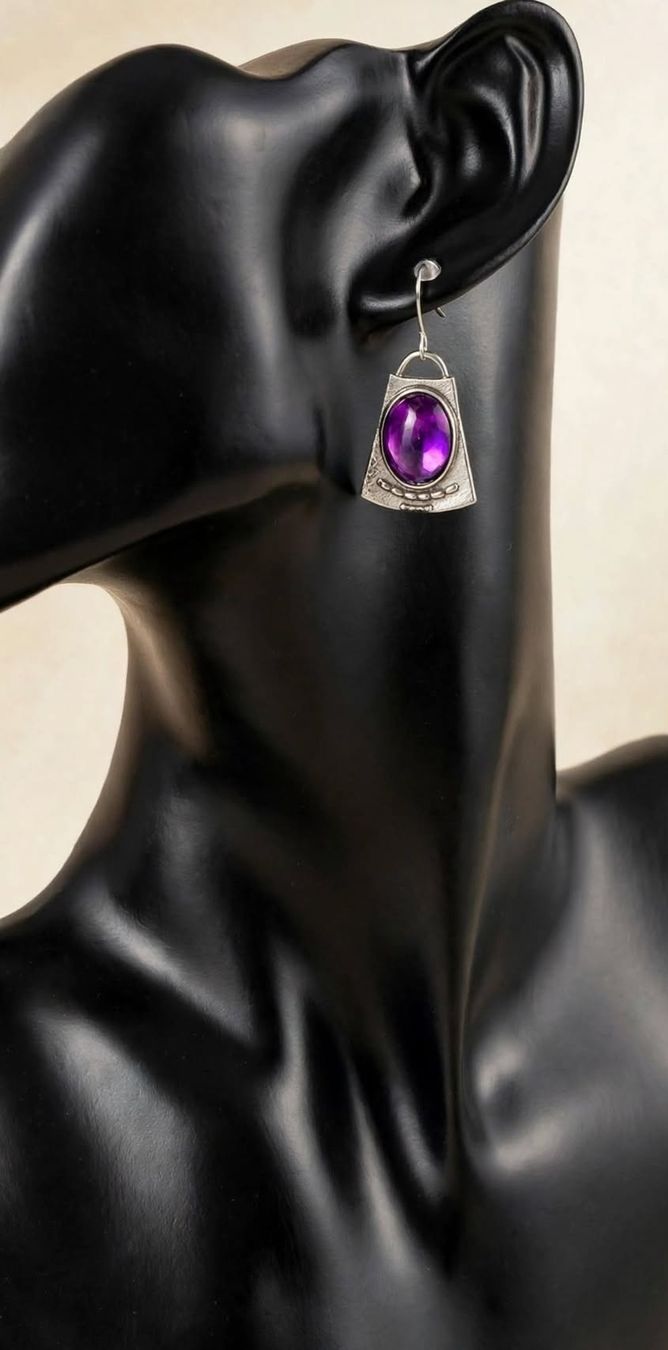 Autres bijoux: Set di gioielli con orecchini e bracciale pietre viola – Neuf (Voir description) à Giubiasco par Stefaniav 2