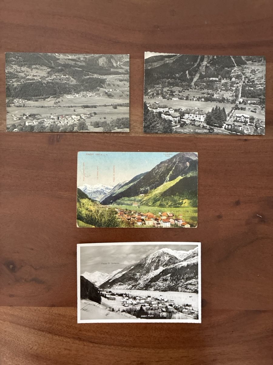 Cartoline postali: 10 Ansichtskarten Schweiz von Ambri & 6 Prospekte TI – Usato da Oftringen venduto da Cla.vD.74 2