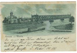 AK Die neue Rheinbrücke bei Kehl 1898