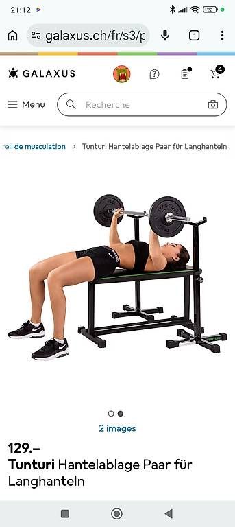 Tunturi Hometrainer: Support barre musculation fitness – Usato da La Chaux-de-Fonds venduto da S.Gallet 1