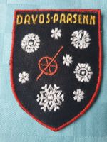 Vintage Badge Wappen DAVOS-PARSENN ST. GALLER STICKEREI