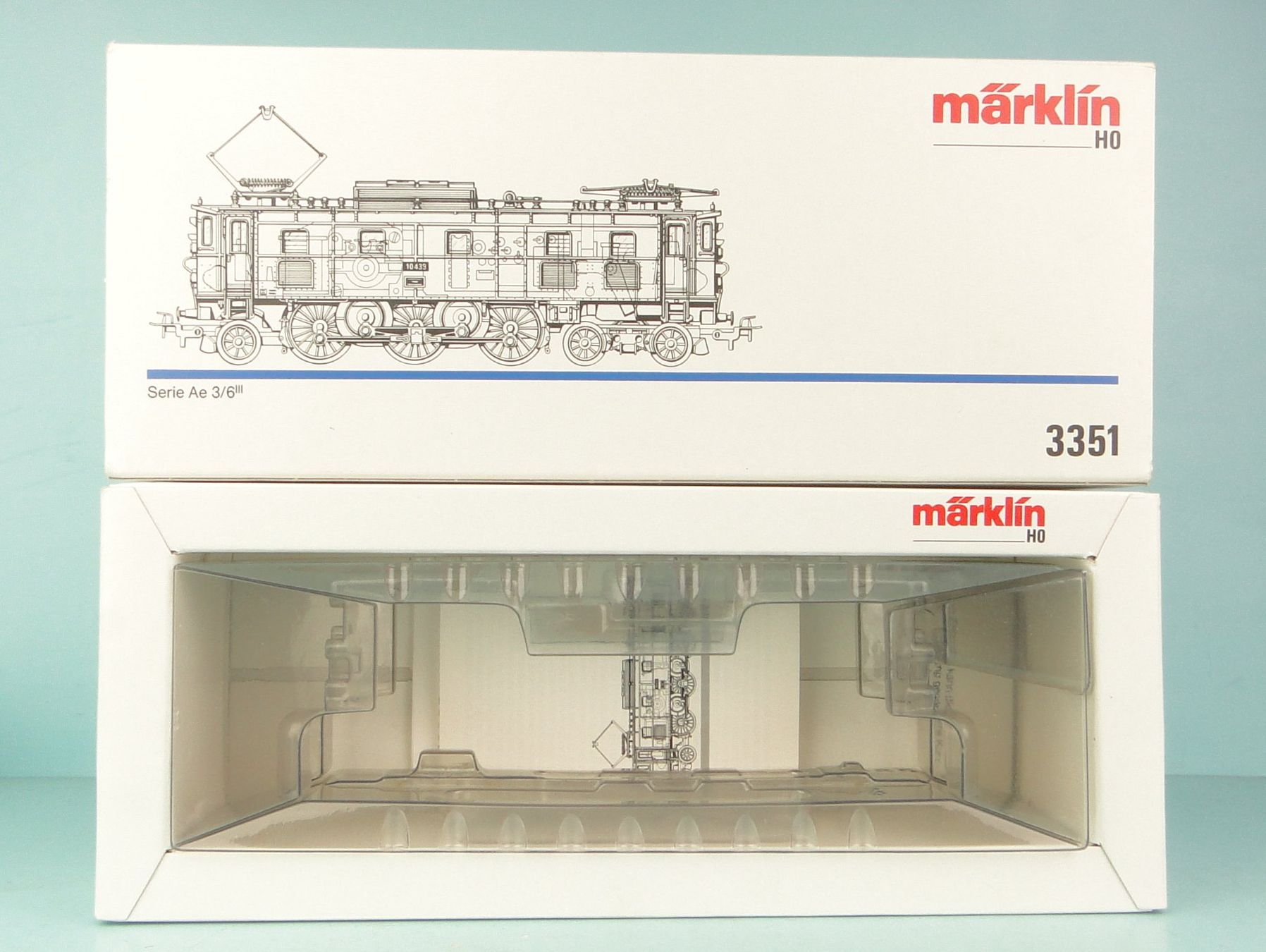 Märklin Modellini di ferrovie: Märklin leerer Karton 3351 Ae 3/6 – Usato da Bülach venduto da cann11