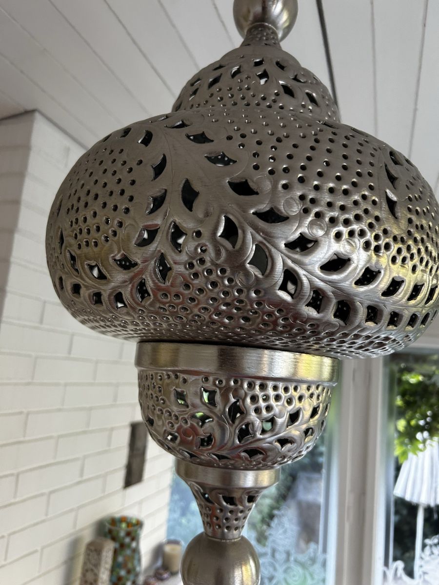 Lampade: Orientale Hängeleuchte silberfarben gebraucht – Nuovo (secondo la descrizione) da Zürich venduto da Miriam-L 1