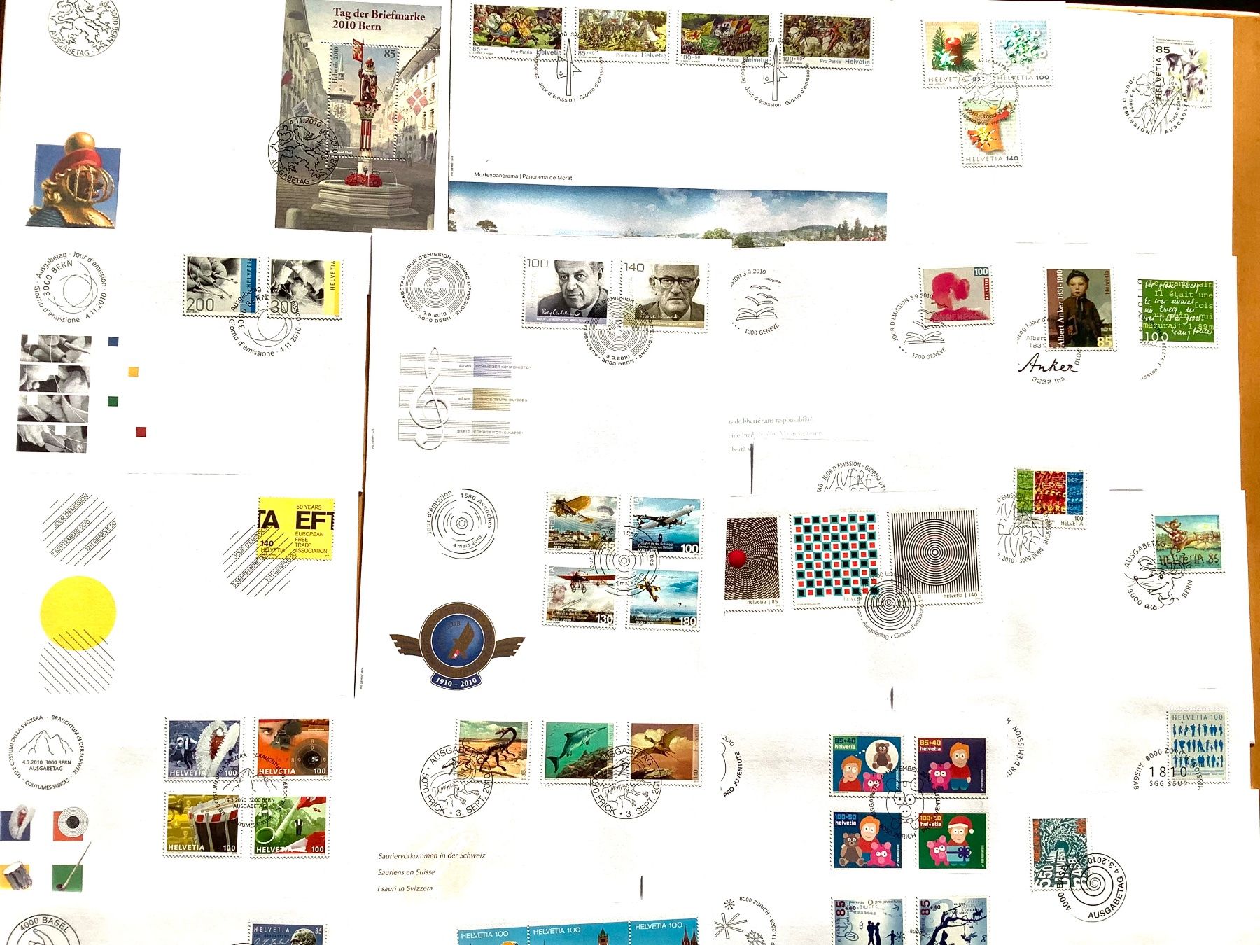 Tutti i francobolli: 2010 - Schweiz FDC Jahresausgabe – Nuovo (secondo la descrizione) da Liestal venduto da Skunk02 1