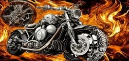 Diamond Painting Feuer Harley-Davidson-48-40x70-925