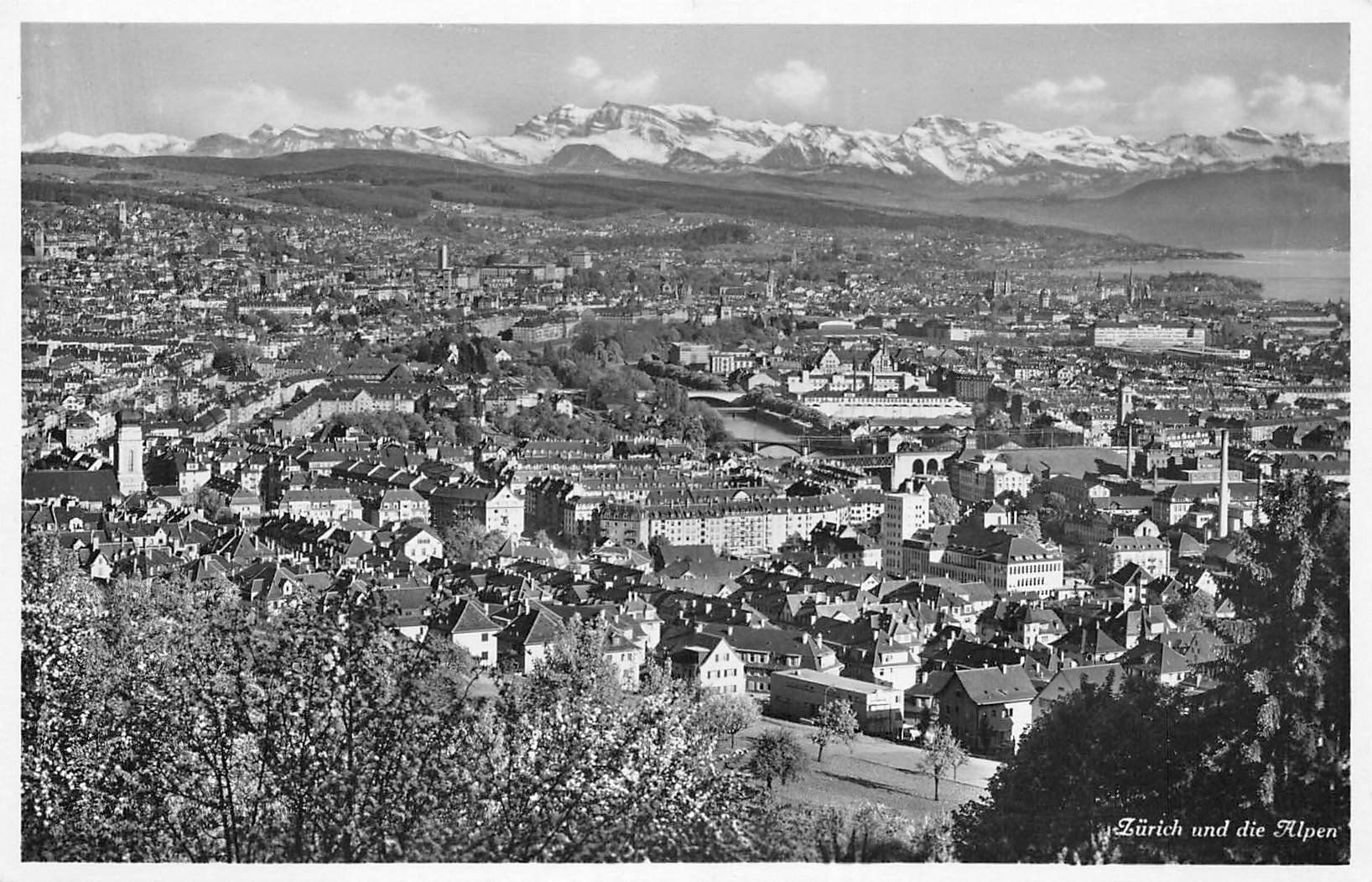 Cartoline postali: Zürich und die Alpen – Usato da Ottikon b.Kemptth. venduto da Neptun1974