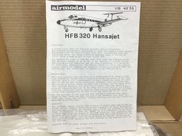 Airmodel HFB 320 Hansajet 1:72, Kit 35, ungebaut, komplett