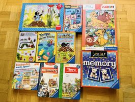 Grosses Kinder Spiele und Puzzle Set ab 4J