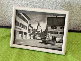 Weinfelden Ansichtskarte 1892, im Rahmen