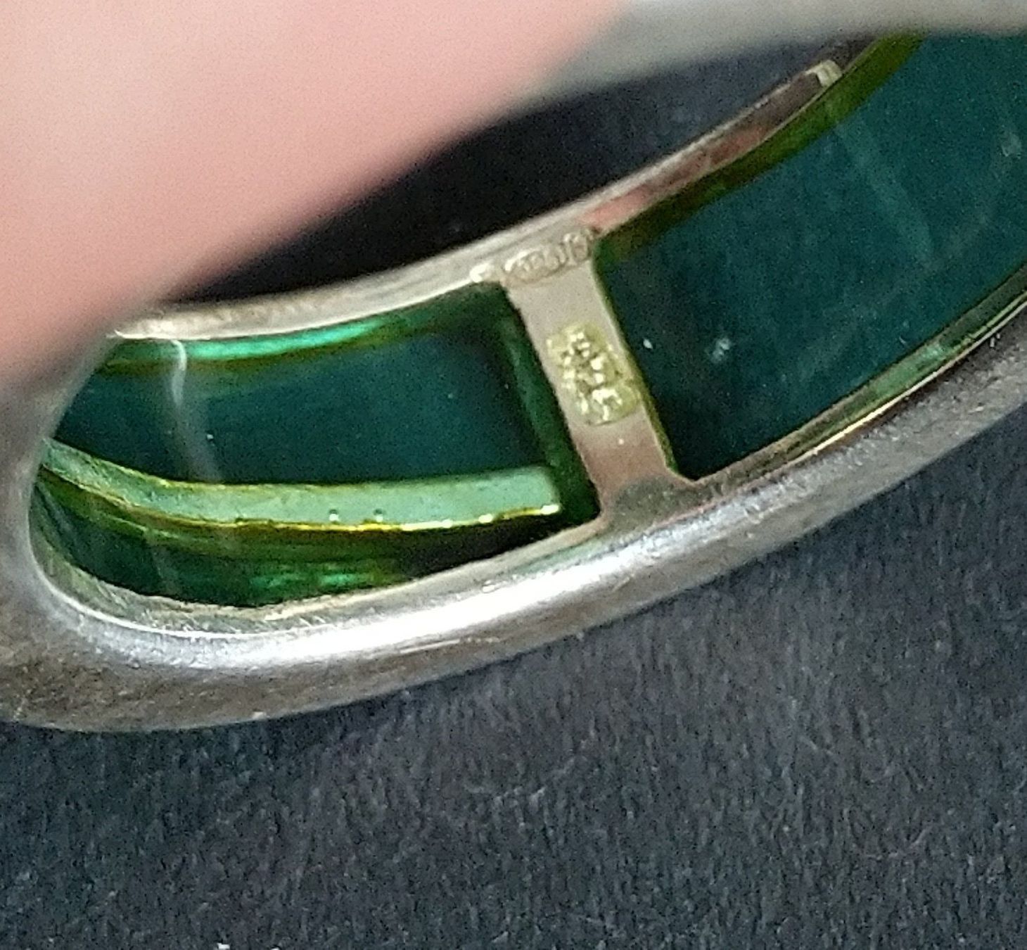 Anelli: MODERNER RING IN 925 SILBER GRÜN TRANSPARENT – Usato da Romanshorn venduto da BoutiqueA 3