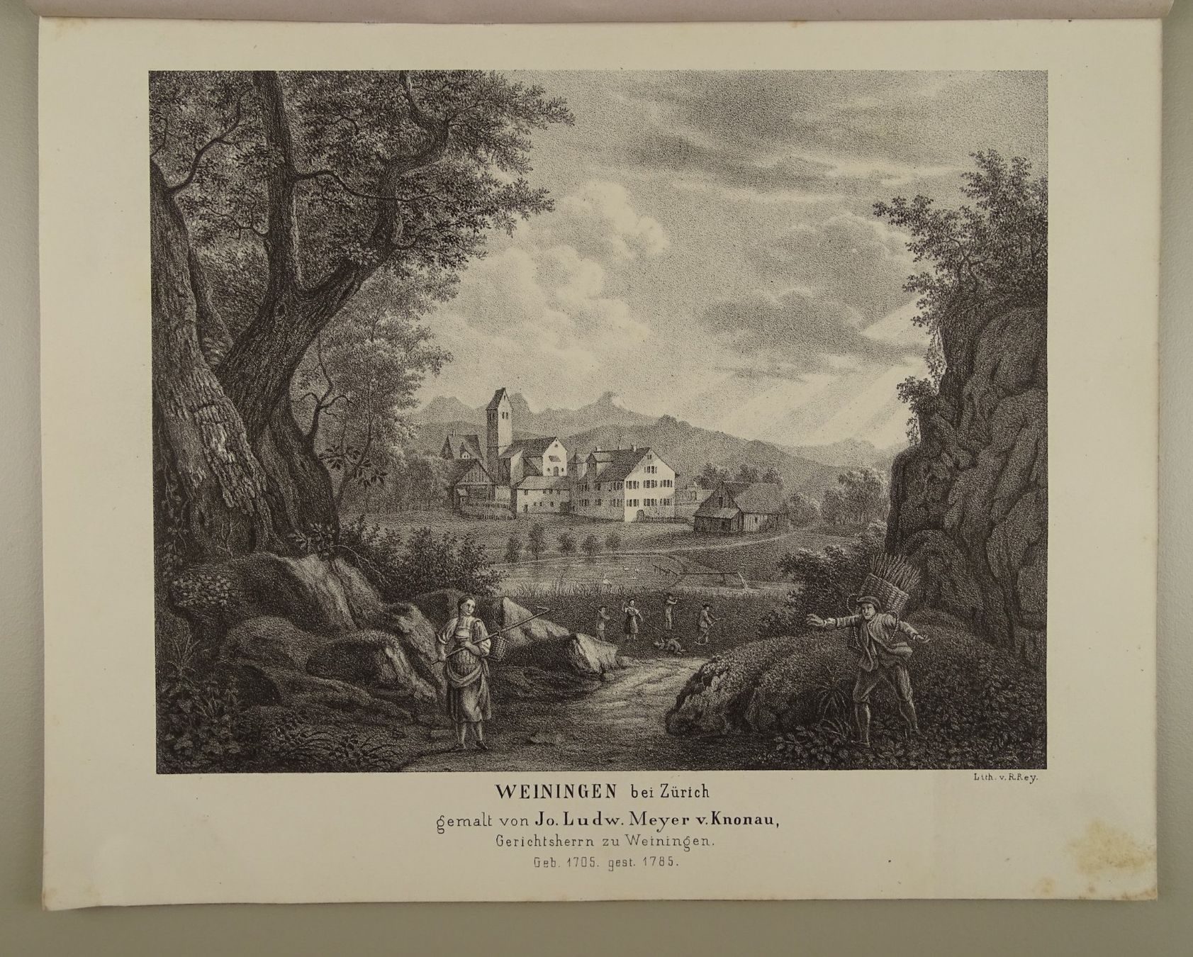 Incisioni: WEININGEN, ZÜRICH, LITHOGRAPHIE 1875 – Usato da Grüningen venduto da Kartensammler