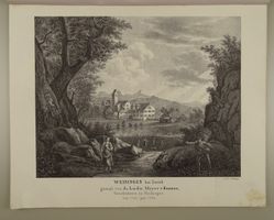 WEININGEN, ZÜRICH, LITHOGRAPHIE 1875