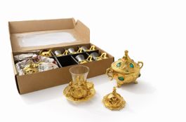 Orientalisches Teeset – Gold verziert NEU & ungebraucht