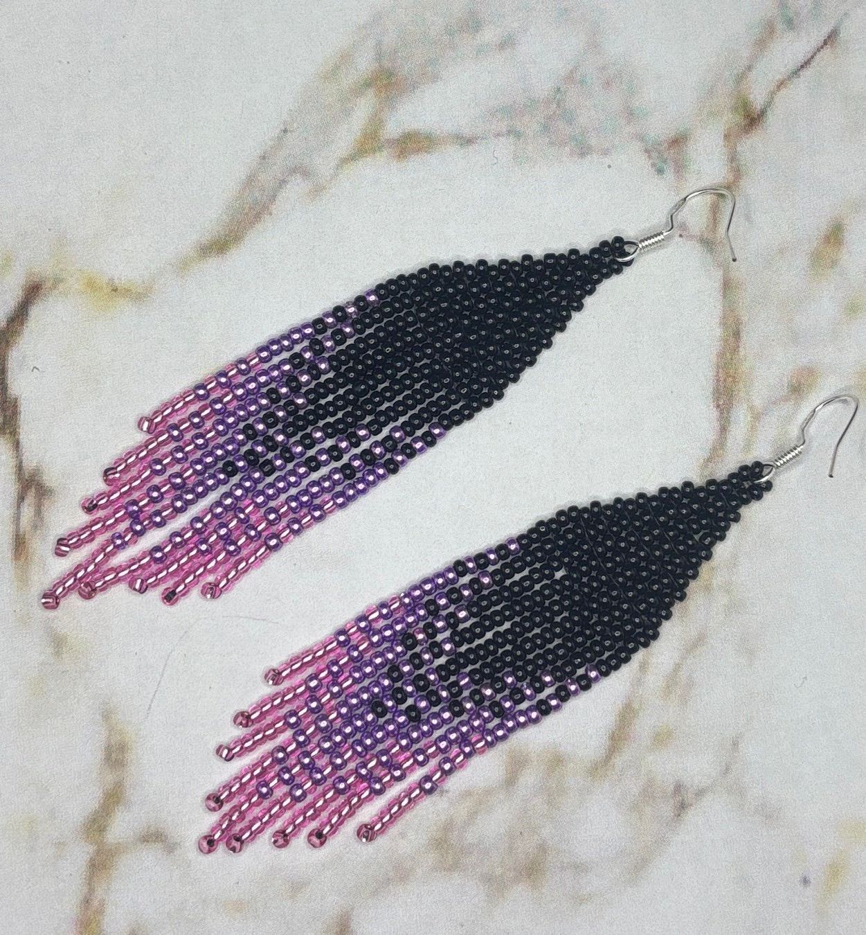 Orecchini pendenti & Orecchini a lobo: Fringe Earrings Pink/Fransen Ohrringe rosa – Nuovo (secondo la descrizione) da Zürich venduto da ChicElegance_Jewelry 3