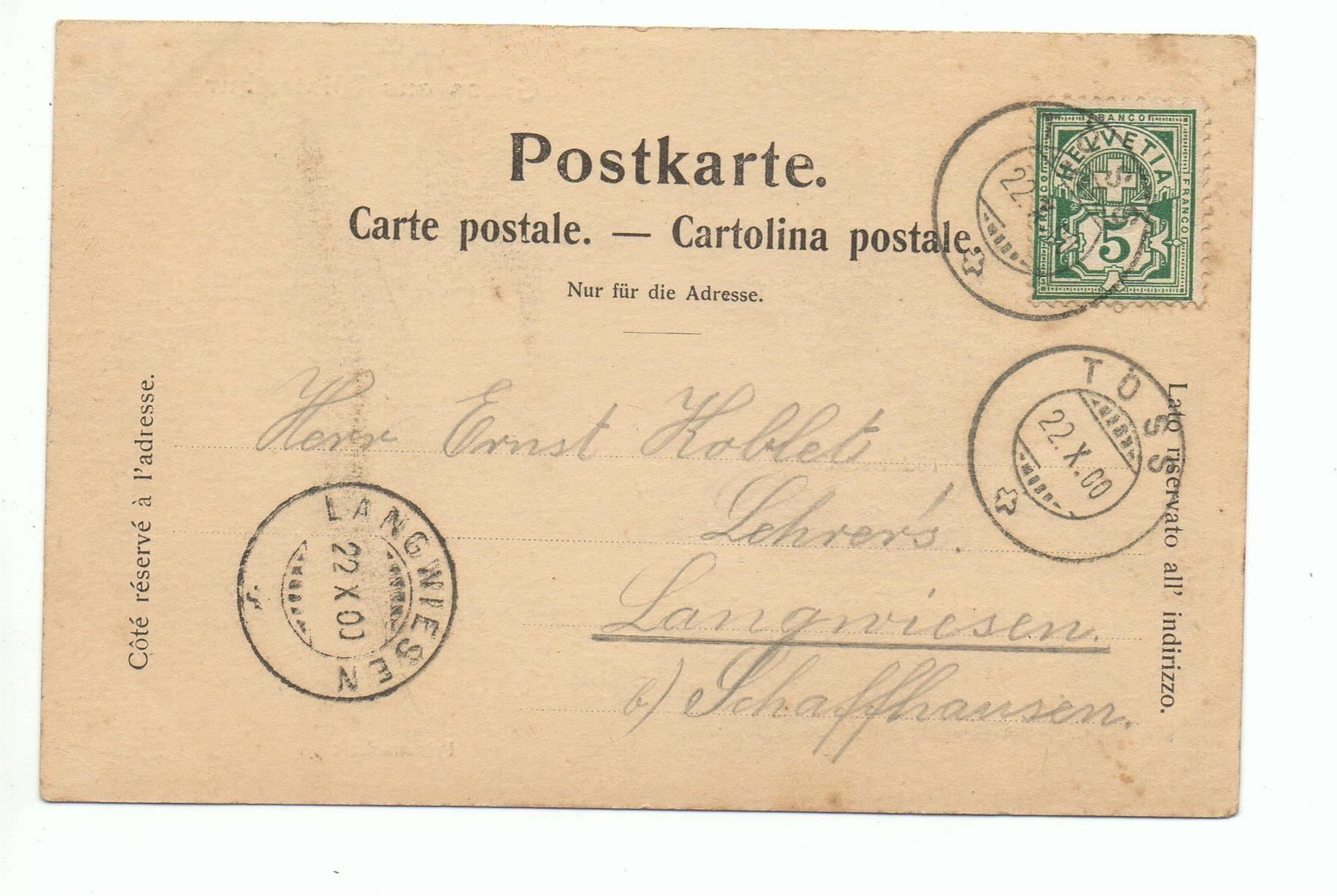 Ansichtskarten: 2-Bild-AK WINTERTHUR 1900 Töchterschule und Primatschule – Gebraucht aus Jona von philajona 1