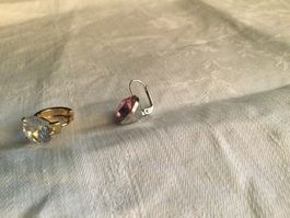 1 Swarovski Ohrstecker, rosa