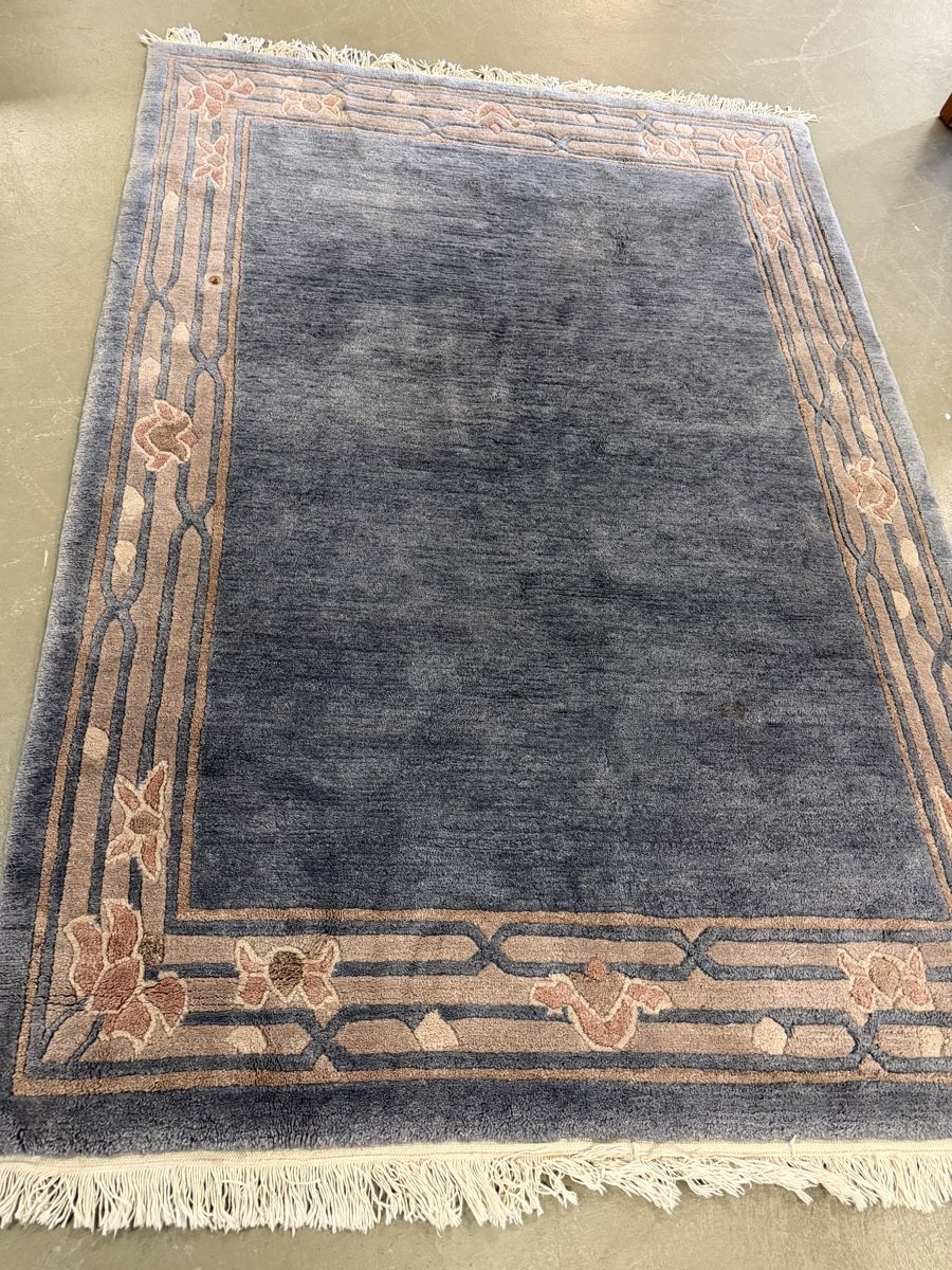 Tappeti: Orientteppich blau mit Blumenmuster, gebrauchter Zustand – Usato da Strengelbach venduto da RaenAntikDesign 1