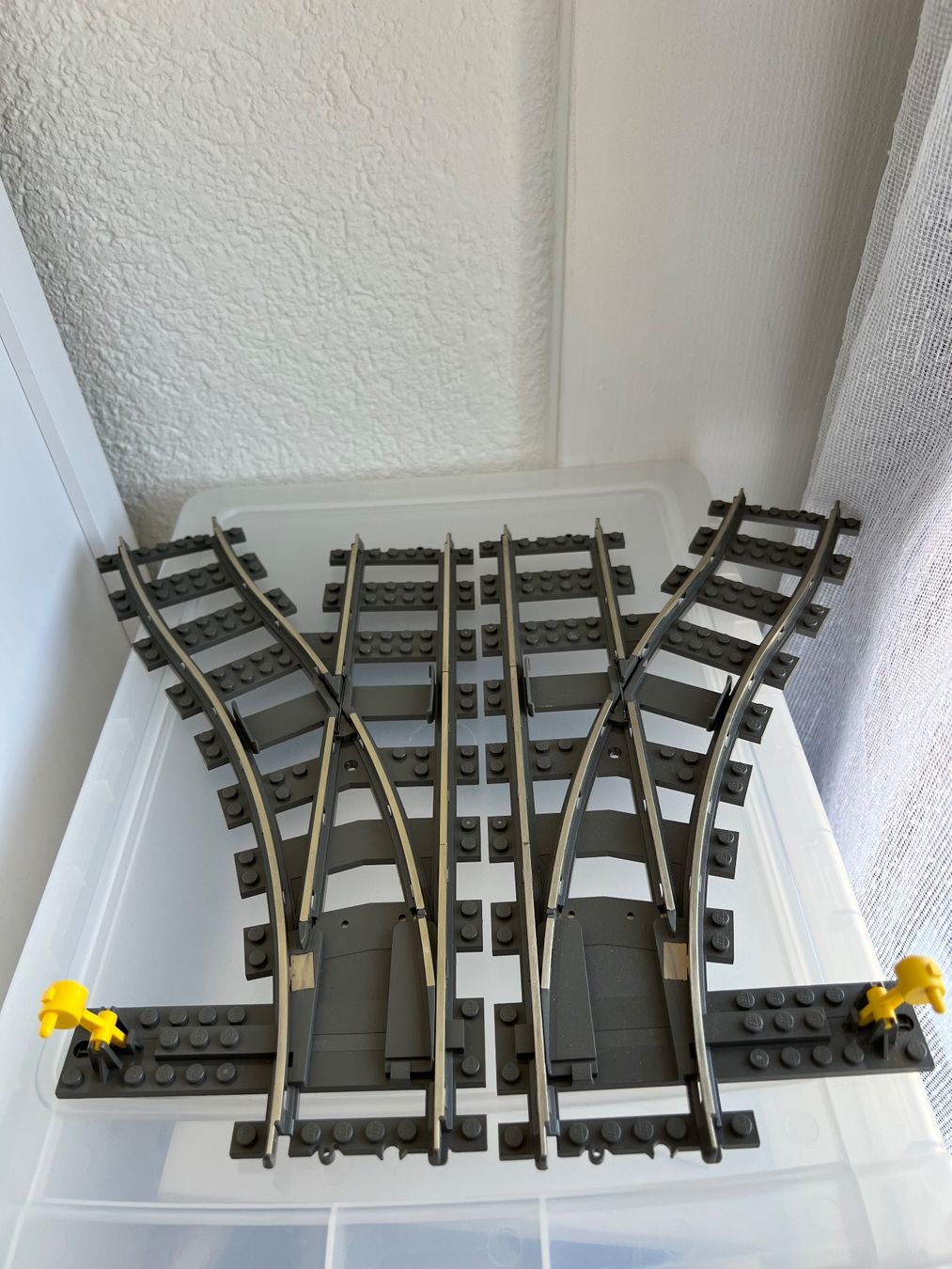 Lego Spielzeuge: LEGO System 9v Weichen Paar R+L – Gebraucht aus Uttigen von sonorsonic