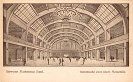 Schweizer Mustermesse Basel. Innenansicht einer neuen Halle