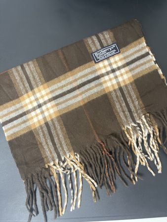 Écharpe Burberry authentique marron carreaux 