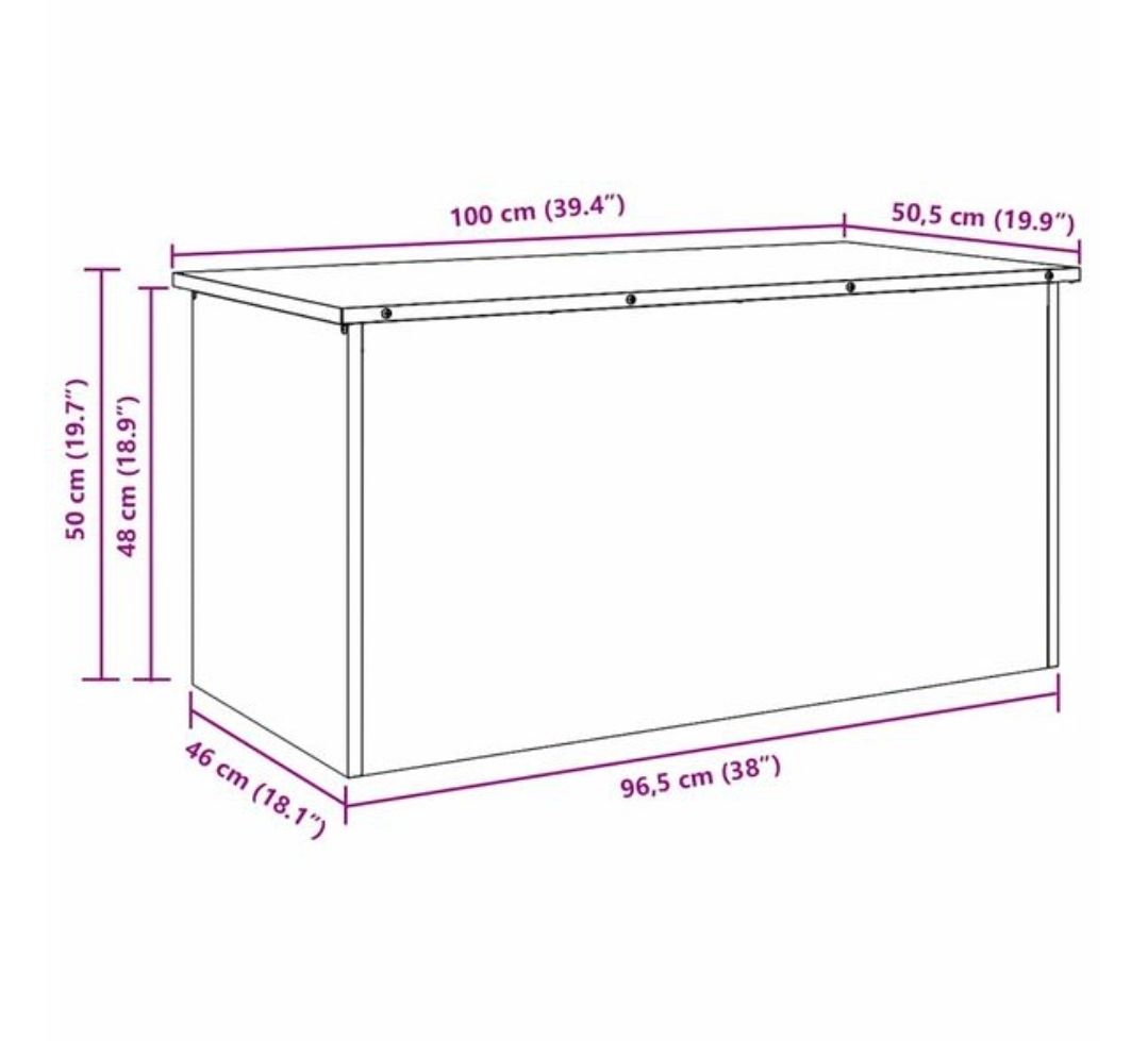 Vidaxl Box contenitori: Aussenlagerbox Rostig 100x50,5x50 – Nuovo (secondo la descrizione) da Wengi b. Büren venduto da NeReida88 3