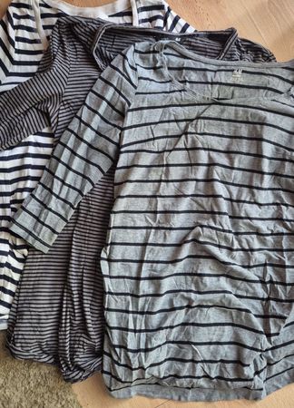 Lot de 3 hauts grossesse à rayures taille M