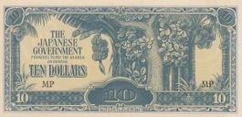 Malaya 10 Dollar (1944) "Japanese Occupation" - non circ/unz