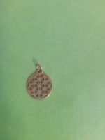 Blume des Lebens Anhänger Silber vergoldet