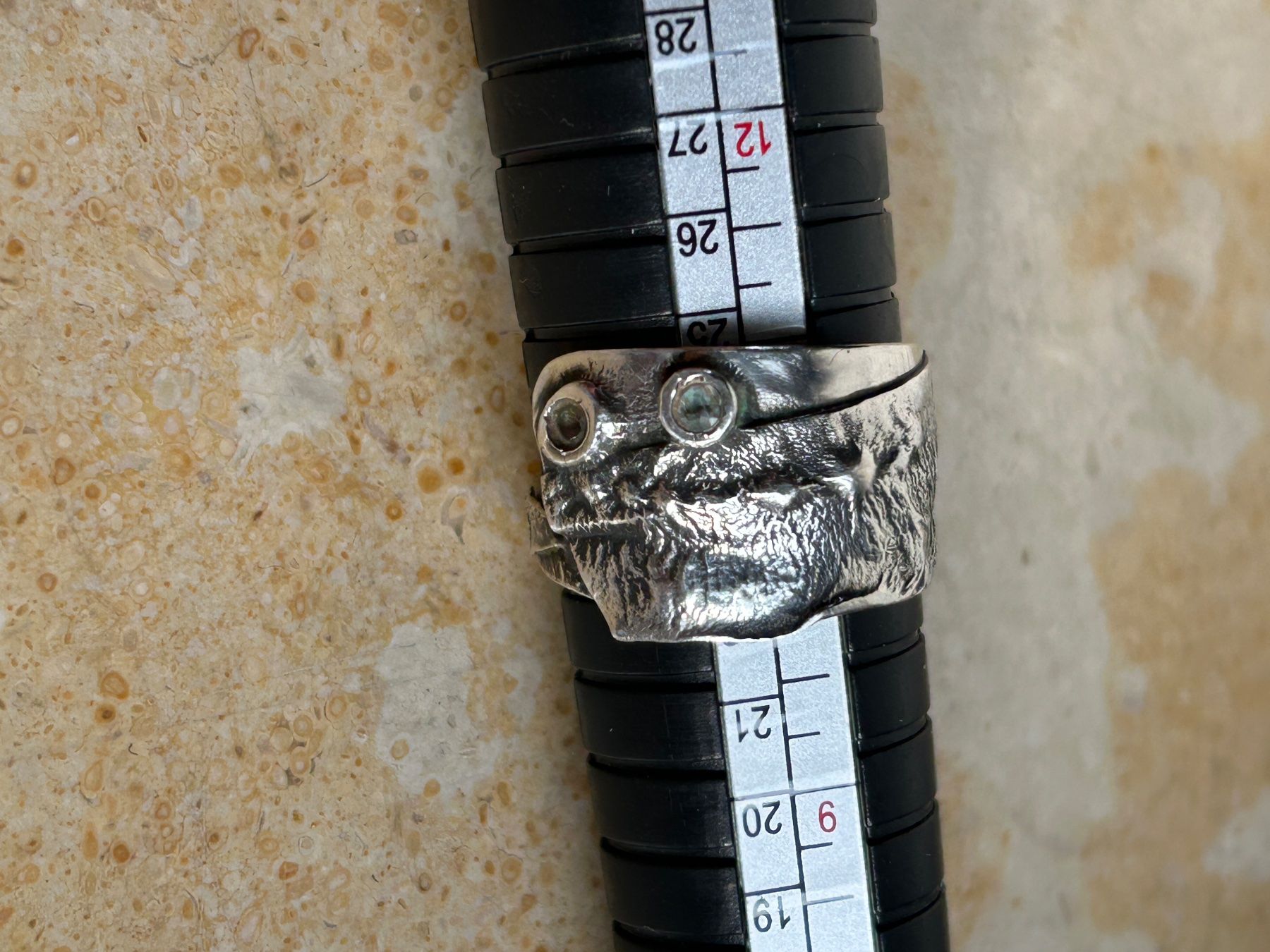 Ringe: Silberring DESIGNER hellblaue Steinli (63) – Gebraucht aus Dittingen von Bijoubelle 7