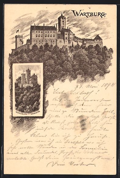 Cancelleria postale: Litho Erfurt, Verschiedene Ansichten der – Usato da Berlin venduto da bartko-reher