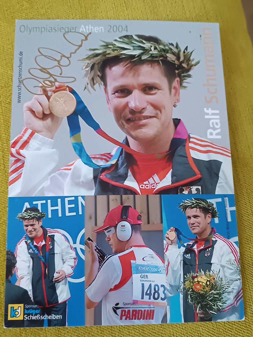 Autografi: Ralf Schumacher - Olympia Gold – Usato da Menziken venduto da Artographs