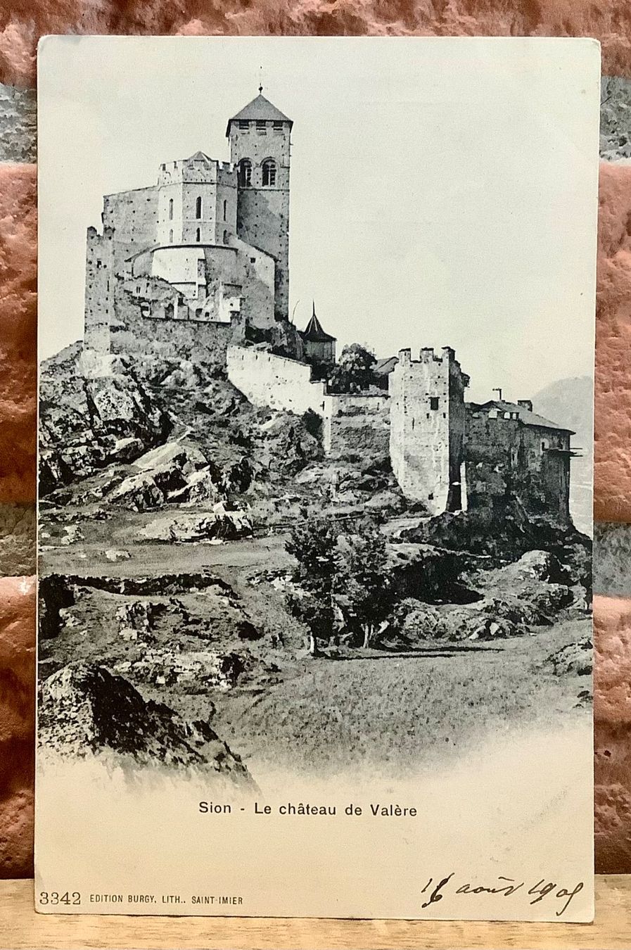 Cartoline postali: 1908 - SION - Le chateau de Valère – Usato da Root venduto da ENGLAND-TREASURES