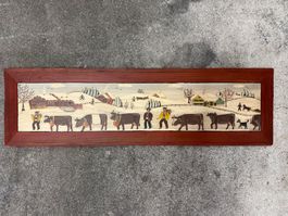 Original Appenzeller Bauernmalerei von E. Zellweger – Winter