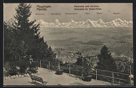 Magglingen, Panorama mit Ort vom Kurhaus