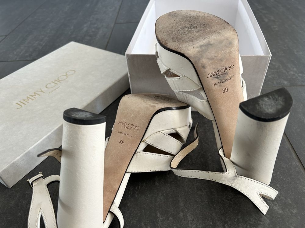 Jimmy Choo 39 white summer pumps 6