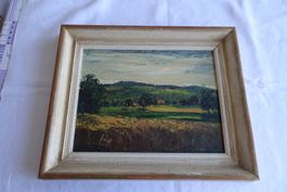 antikes Original gemaltes Bild in Goldrahmen, ca 45 x 37 cm